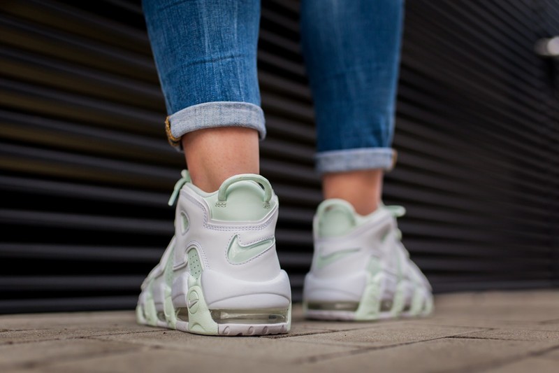 Air more uptempo hot sale barely green